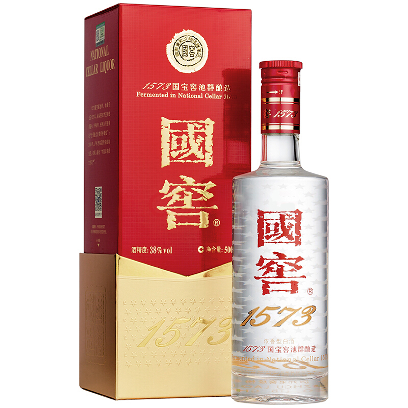 泸州老窖国窖1573 浓香型白酒礼盒38度500ml×6瓶整箱装